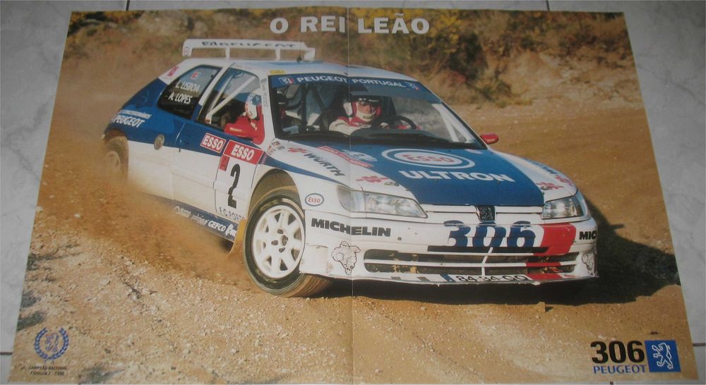 Poster - Peugeot 306 Maxi - Campeão Nacional F2 1996 - Adruzilo Lopes