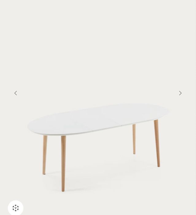 Conjunto Mesa de jantar oval extensivel + 5 cadeiras
