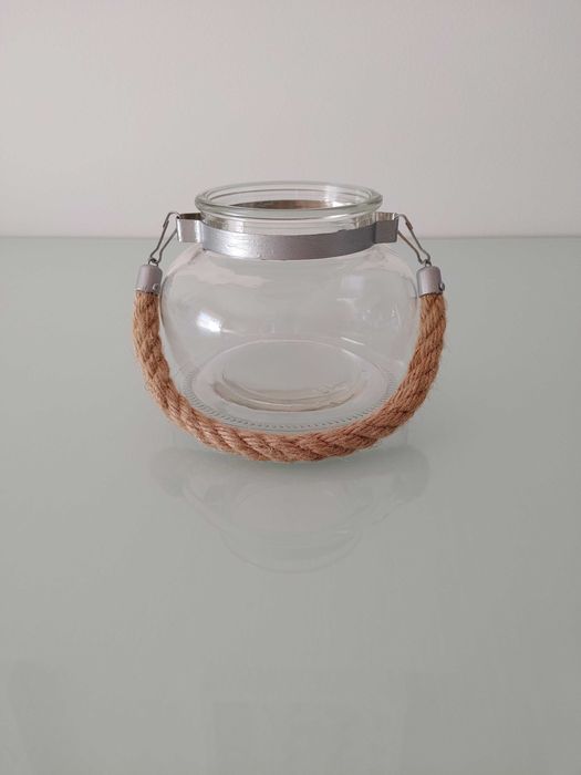 Porta-velas em vidro