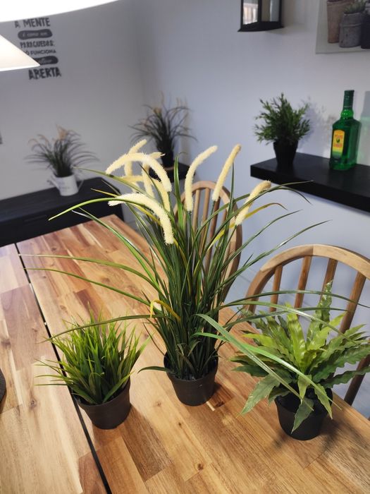 Conjunto 3 plantas artificiais novas