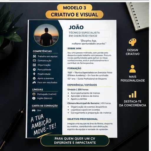 Criação de CV Profissional e Personalizado