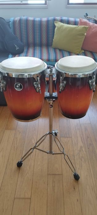 Mini conga set com suporte