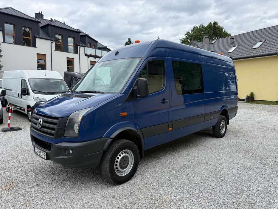 Volkswagen Crafter L4H3 4Motion 4x4 6 osób Salon PL Brygadówka DOKA  L4H3 Napęd Achleitner 4x4 Brygadówka Doka