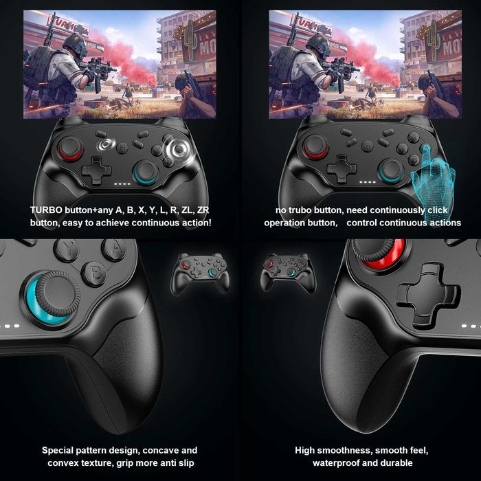 Gamepad / Joystick RH-320 para Nitendo Switch/IOS/Android, Bluetooth e Vibration
