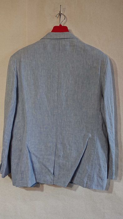 Мужской летний костюм пиджак 2XL 3XL 56 58 большой размер лён