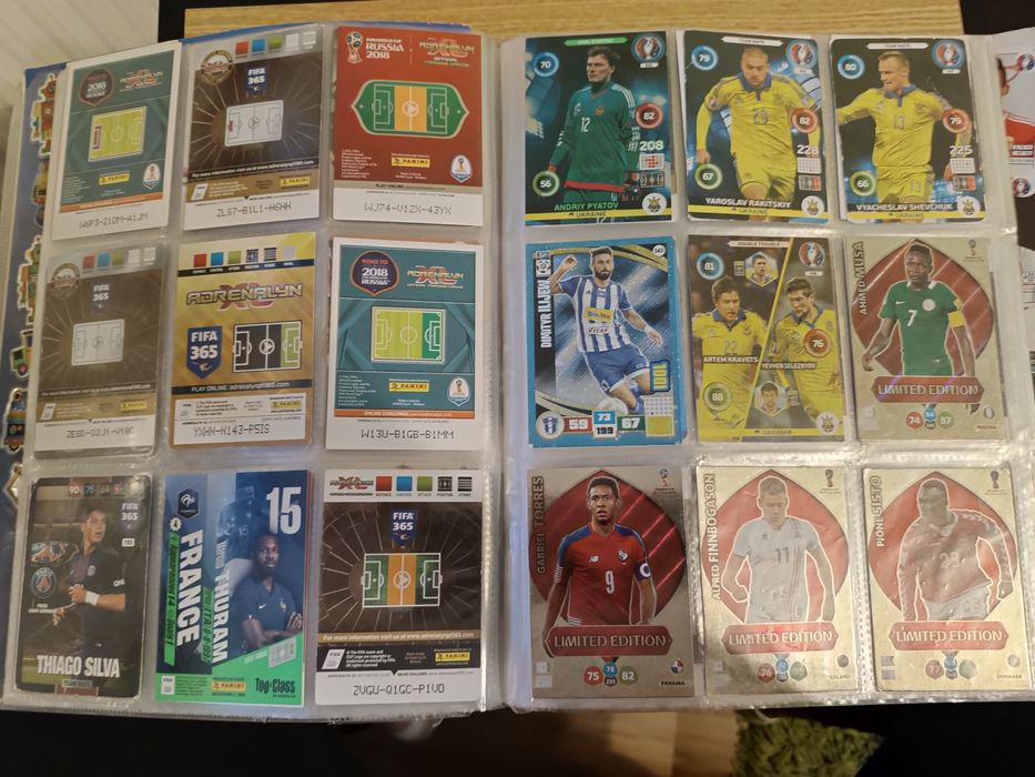 Karty piłkarskie różne