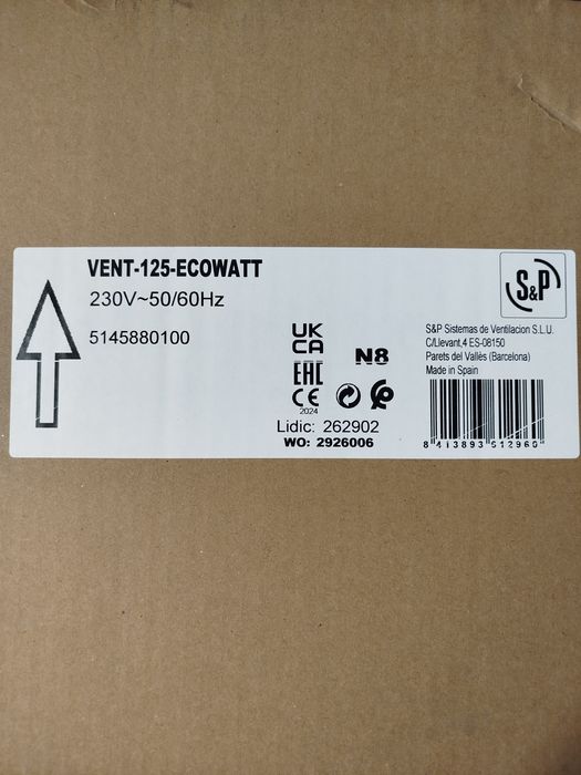 Wentylator kanałowy VENT-125-ECOWATT