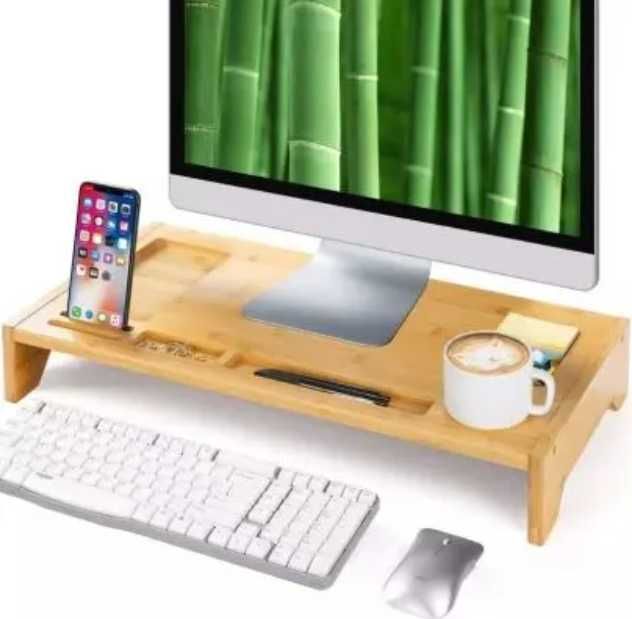 Bambusowa podstawka pod monitor