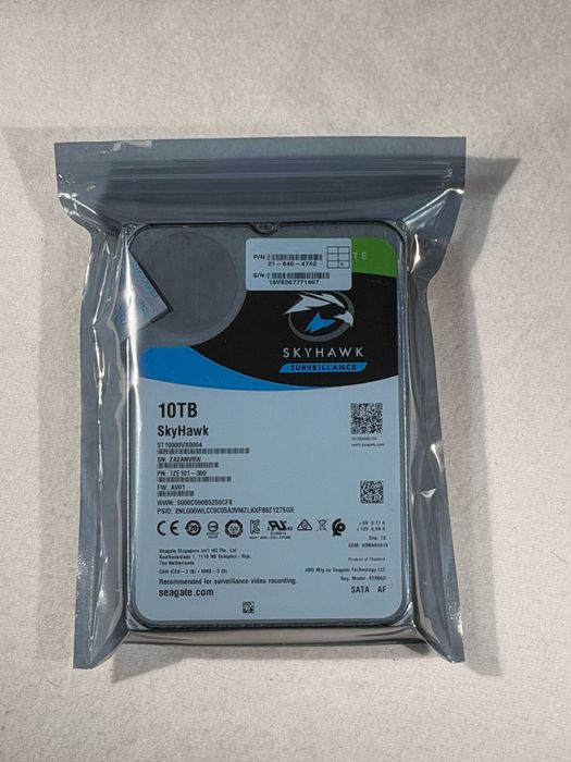 Жорсткий диск 3.5" 10TB Seagate SkyHawk ST10000VX0004 HDD SATA
