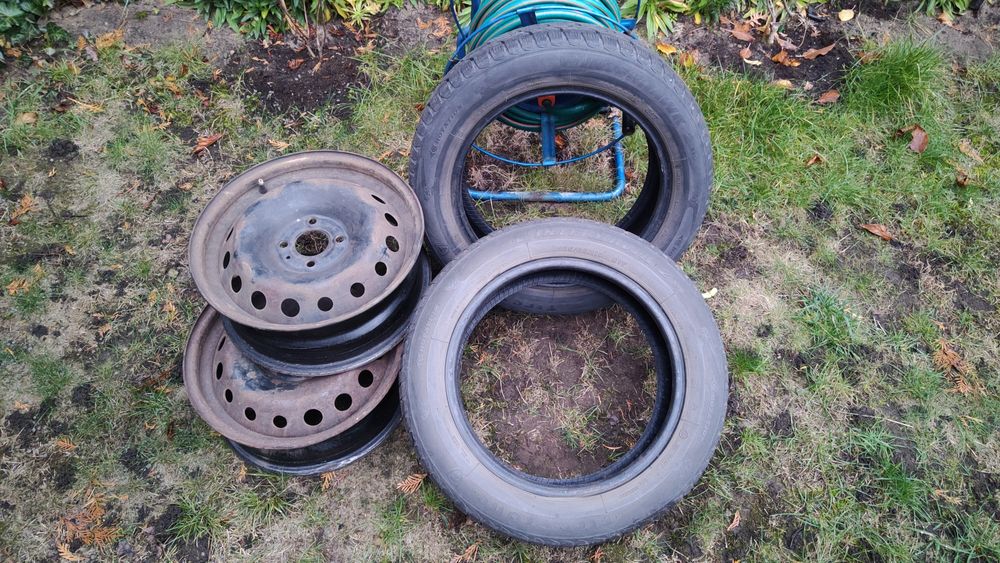 Zestaw: 2szt opony zimowe 15 cali 165/65R15 + 2szt felgi stalowe