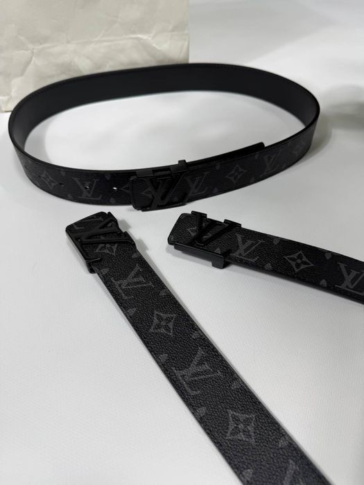 Ремінь Louis Vuitton чорний Чоловічий пояс Лв монограмний