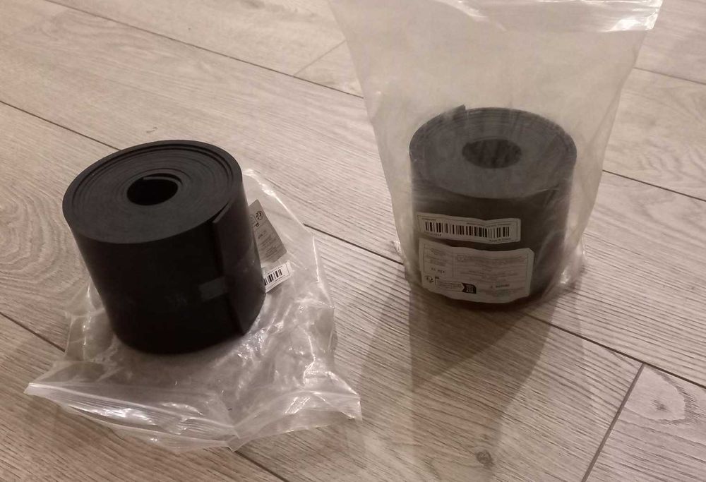 2 Tiras Borracha Neoprene 3mx10cm-3mm Espessura Acabamento Óxido Preto