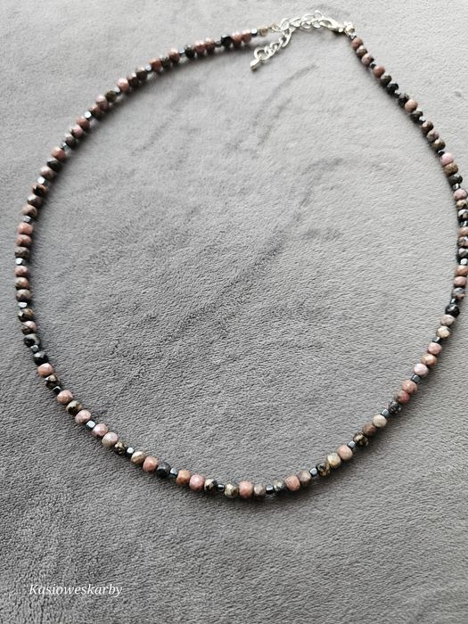 Naszyjnik, choker rodonit