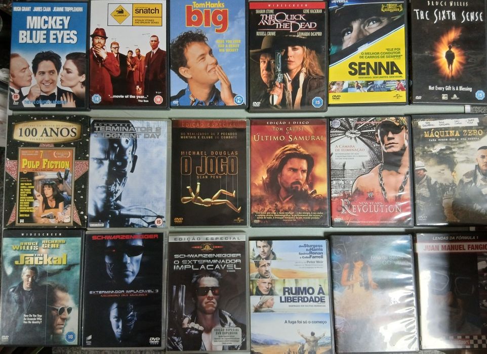 Dvds antigos e modernos