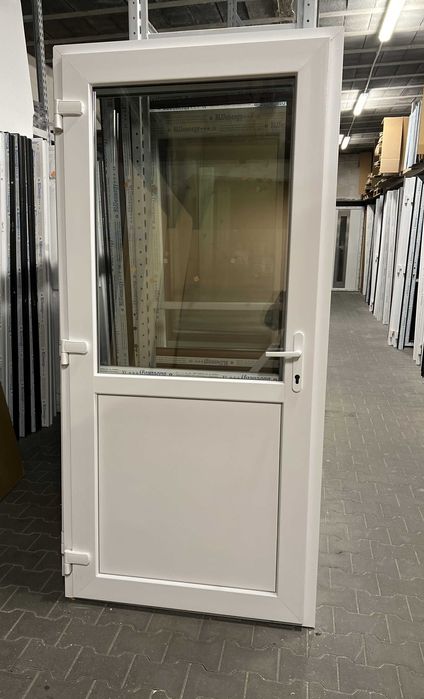 Drzwi PCV sklepowe 100x200 białe pvc RÓŻNE ROZMIARY OD RĘKI, TRANSPORT