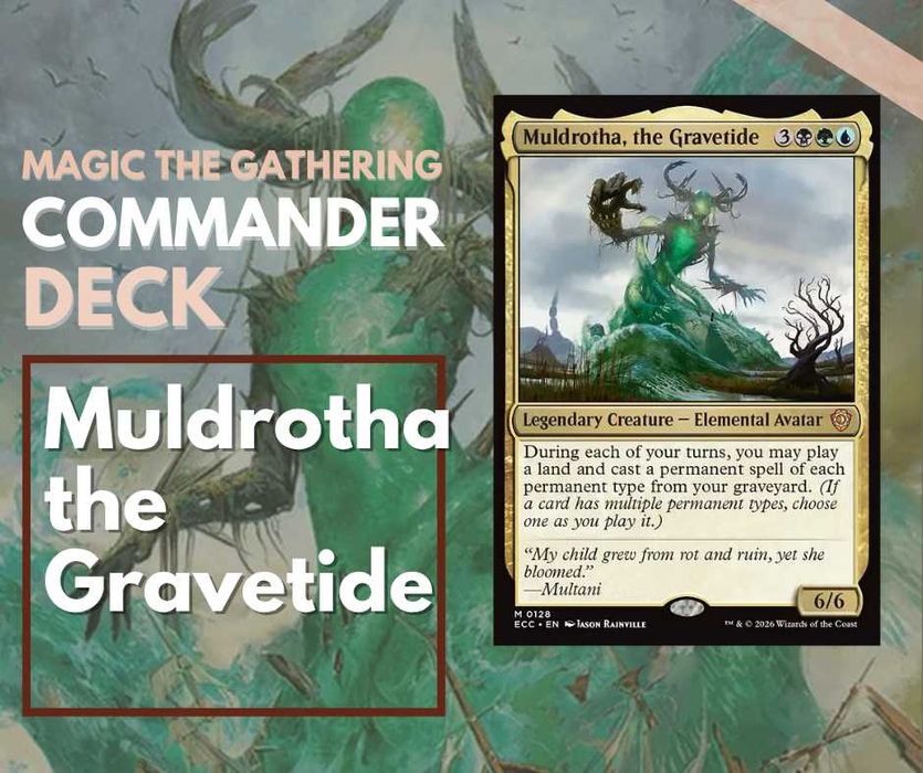 Magic the Gathering Commander | Muldrotha, the Gravetide. sultai, mill