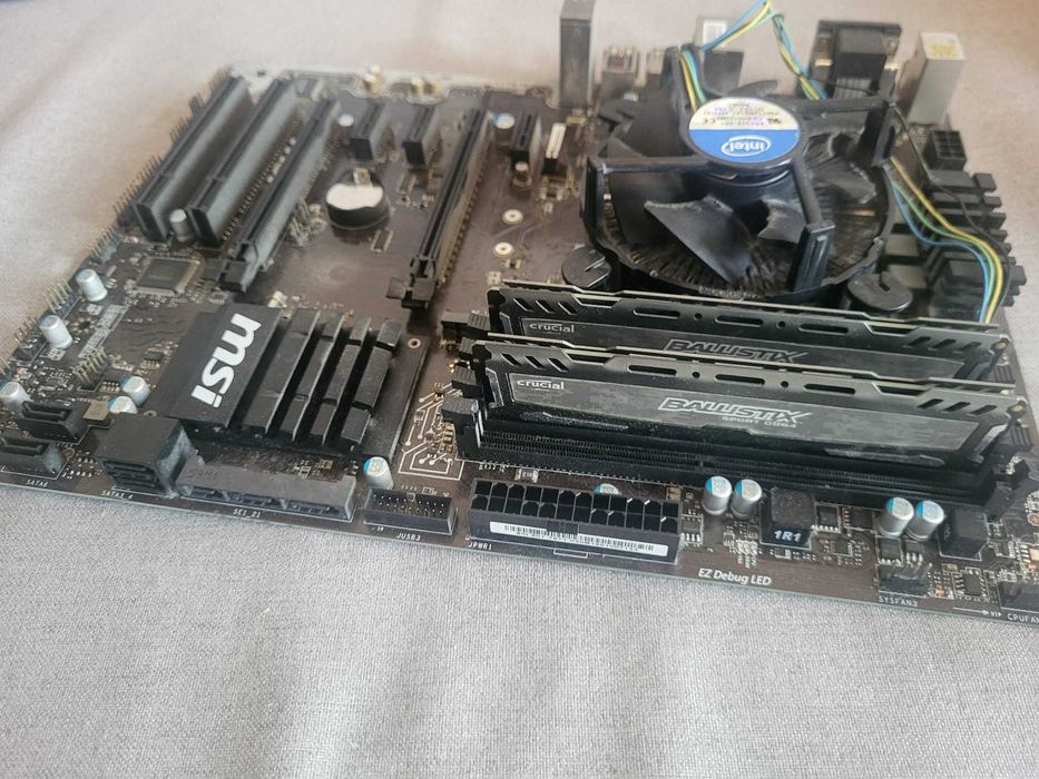 Sprzedam płytę główną MSI Z170a z procesorem i5 6400 i ram 2x4gb ddr4