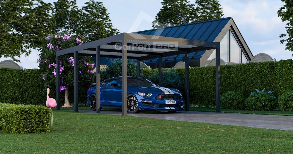 CarPort PREMIUM - Wiata samochodowa 5x5 Antracyt - CP103
