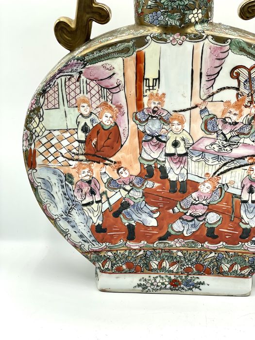 Vaso lua chinês Dinastia Qing seculo 19 chinês