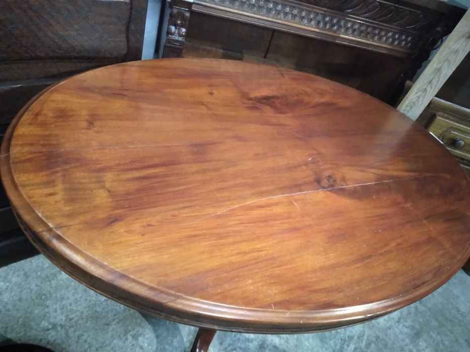 Piękny stolik ława owalny orzechowy nierozkładany FV DOWÓZ