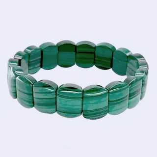 Браслет із натурального малахіту