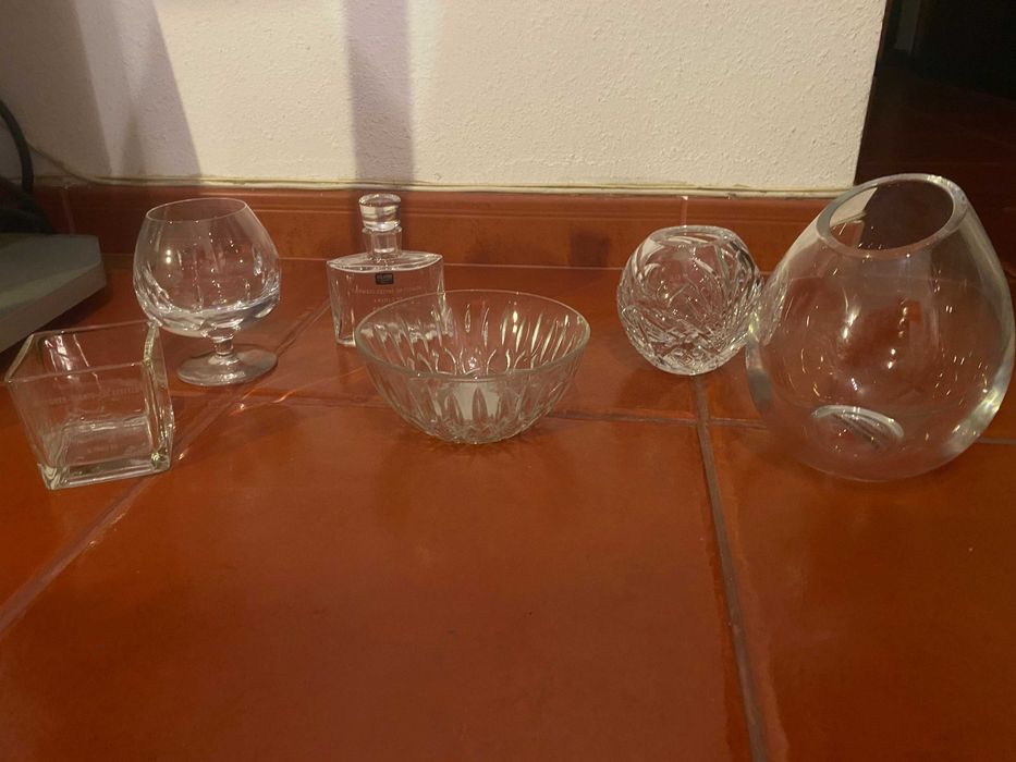 Peças decorativas e úteis de CRISTAL - de Alcobaça e Atlantis