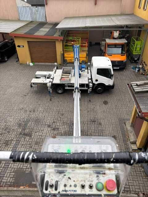 Podnośnik koszowy, zwyżka, podnośnik nożycowy, usługi, wynajem.