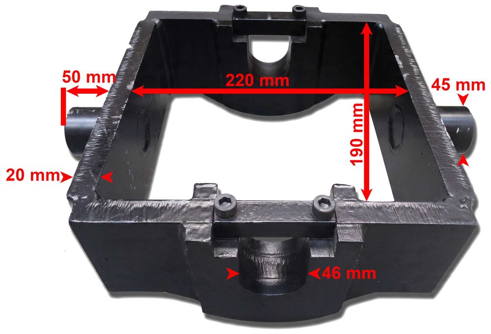 SIŁOWNIK Hydrauliczny 2000mm 24T WYWRÓT 3 STRONY+MOCOWANIE [7436]