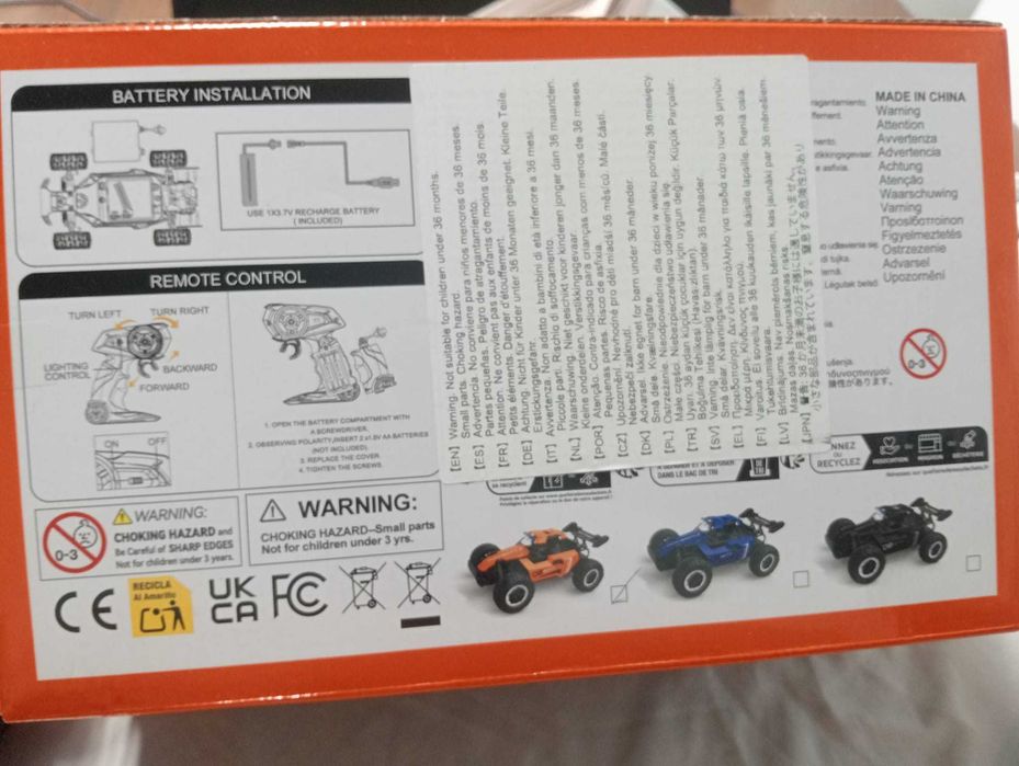 Carro Comando RC 1:16 Sulu Rc Buggy Laranja (Novo/Caixa) – 20km/h