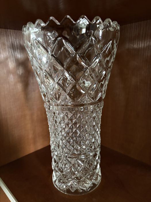 KRYSZTAŁOWY wazon wstylu Vintage w stylu czeskim Bohemia