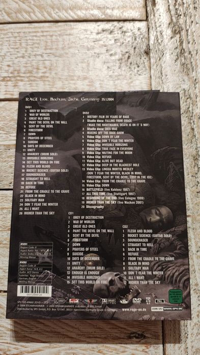 Rage. From the Cradle to the stage 20th Anniversary. 2 cd + 2 dvd