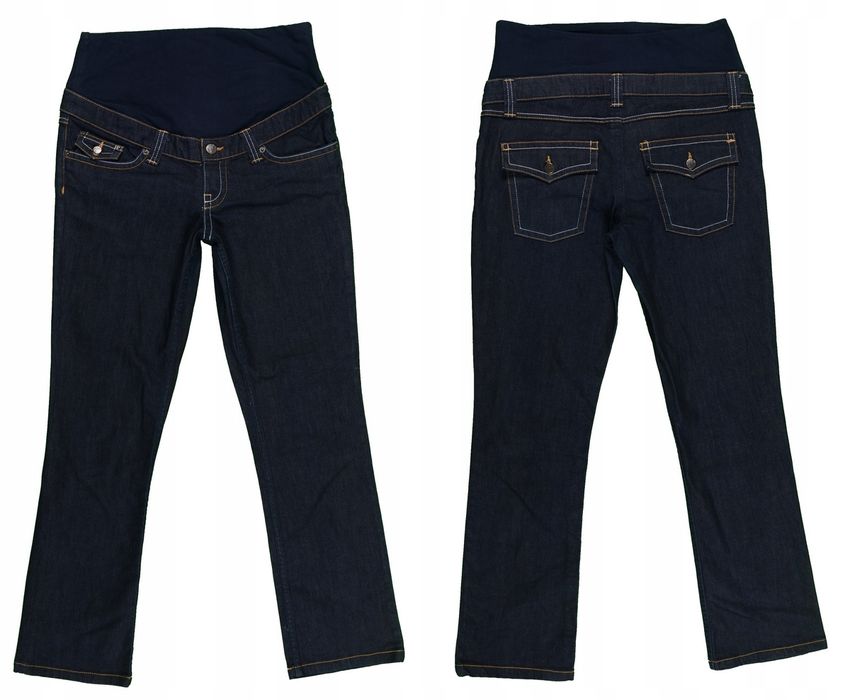 H&M MAMA granatowe jeansy ciążowe r. 42