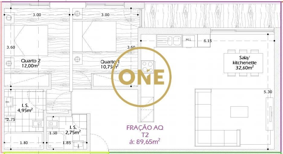 Apartamento T2 em Calendário