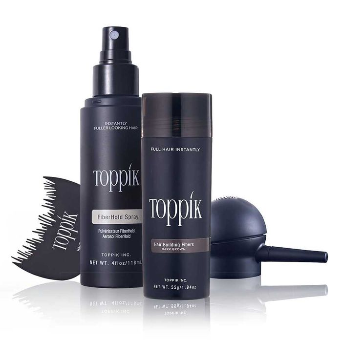 Fibras Capilares Toppik para maior Densidade capilar | Queda de Cabelo | Calvície | Calvice | Hair Building Fibers Spray