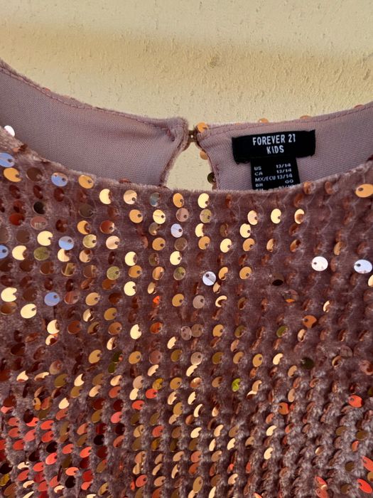 Vestido de lantejoulas para 13-14 anos