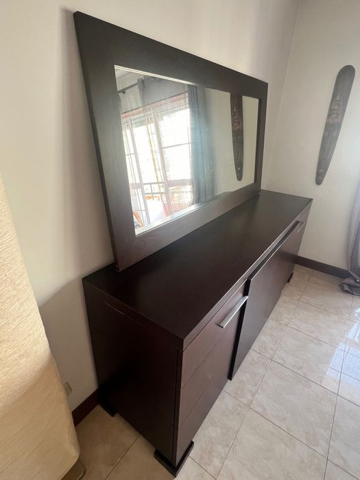 Móveis Sala Madeira Wenguê: Mesa + 6 cadeiras