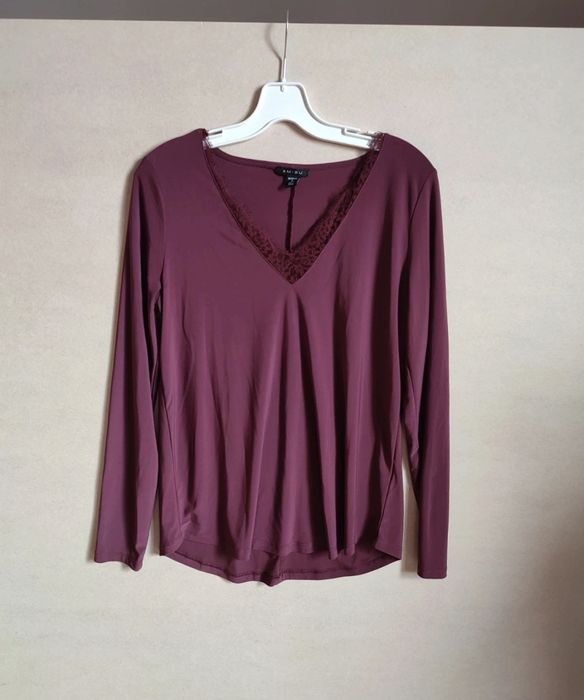 Bluzka Amisu koronkowy dekolt S