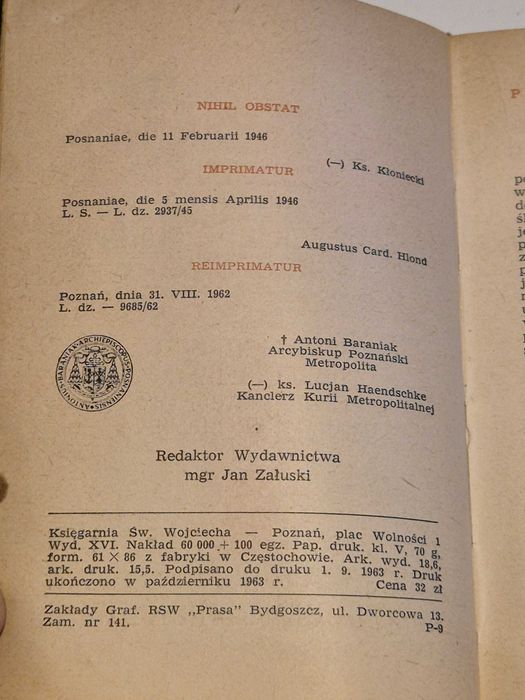 Ewangelie i dzieje apostolskie 1963 rok