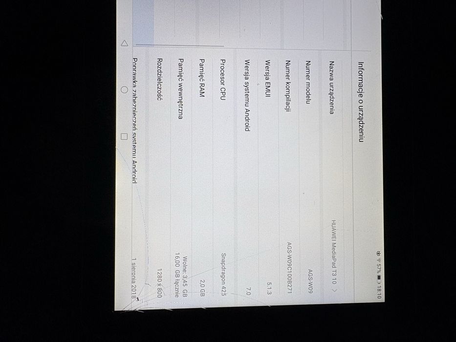 tablet Huawei mediapad t3 10