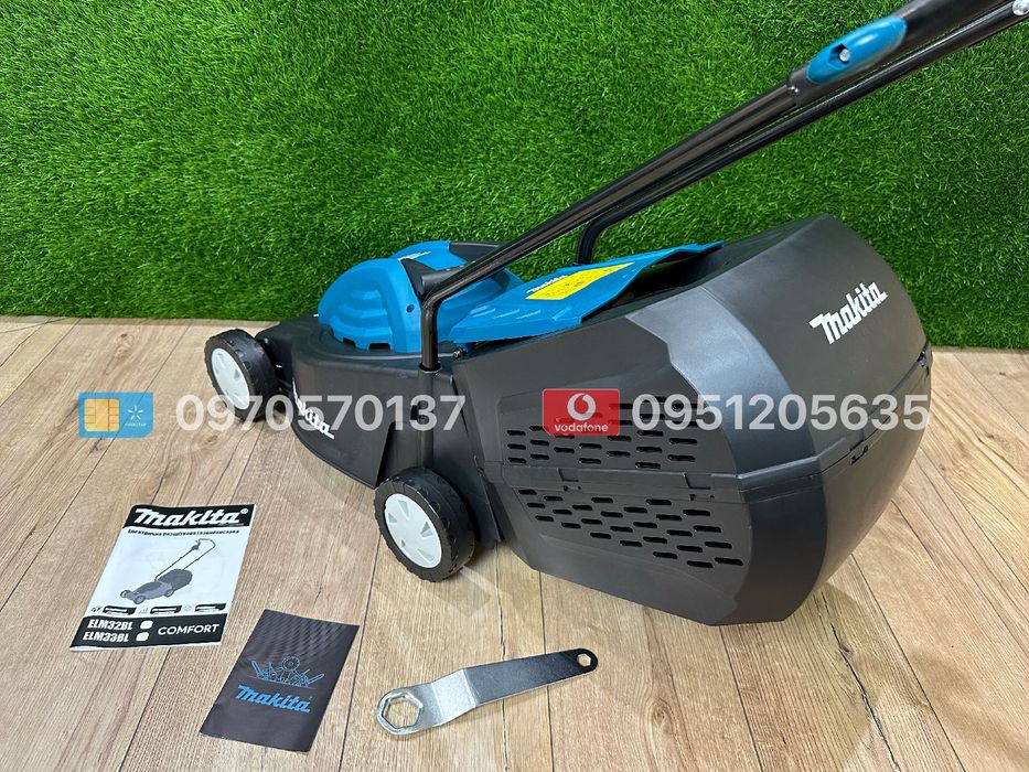 Мережева Газонокосарка Makita ELM33BL 35л Висота косіння 25, 40, 52 мм