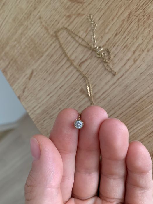 Naszyjnik złoty z cyrkoniem próba 333