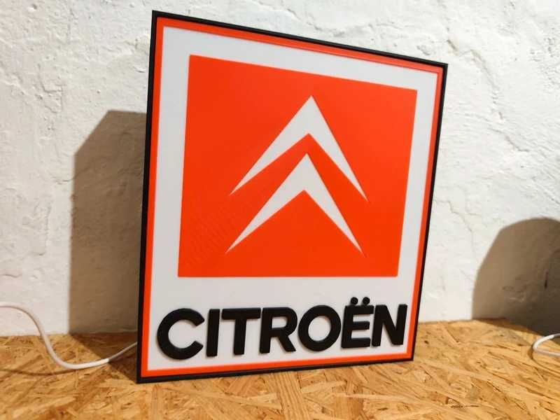 Lightbox luminaria decorativa Citroen 1985