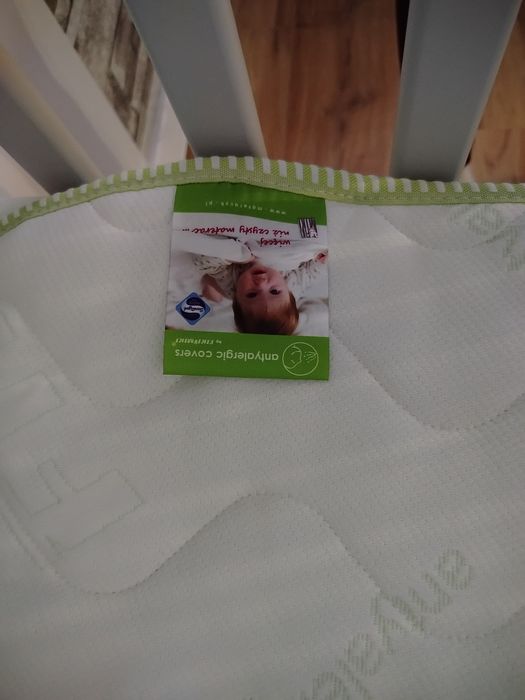 Łóżeczko szare ilea materac pokrowiec