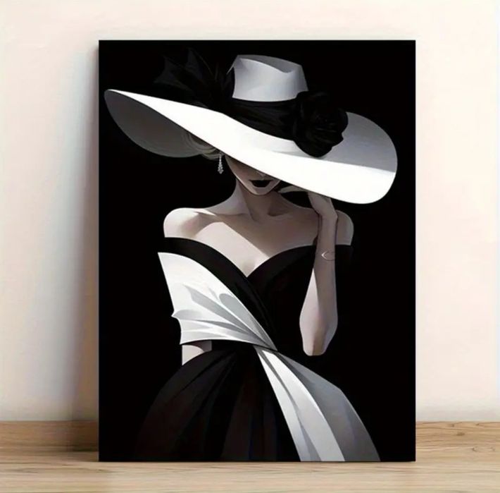 Картина на холсте 30х40. В черной раме