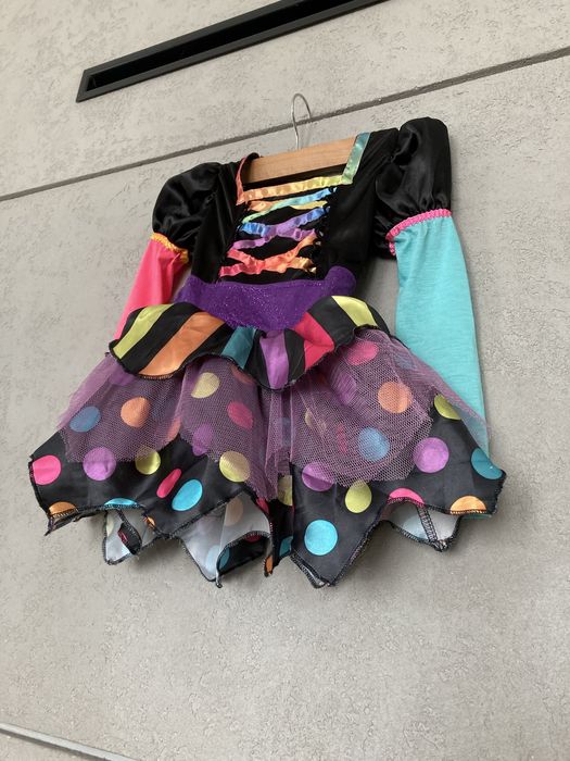 Sukienka kolorowa przebranie kostium choinka