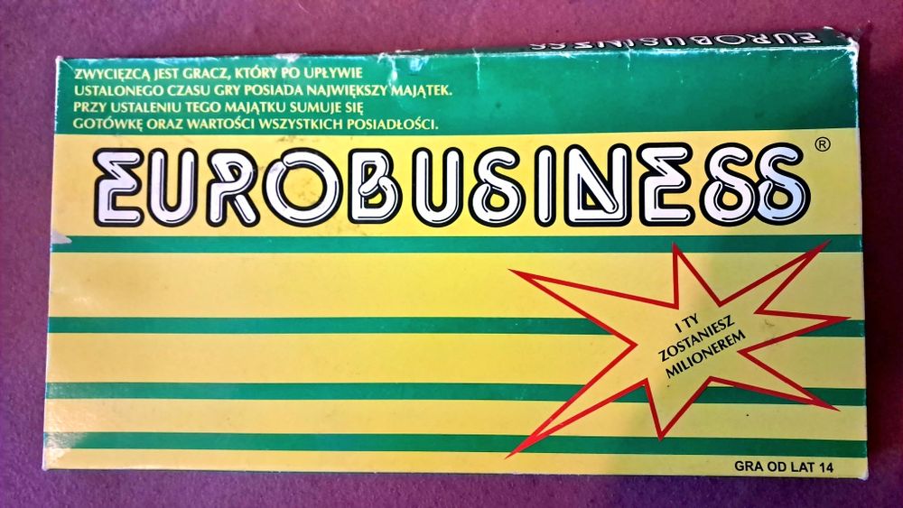 Gra planszowa eurobiznes eurobusiness PRL planszówka lata 90te