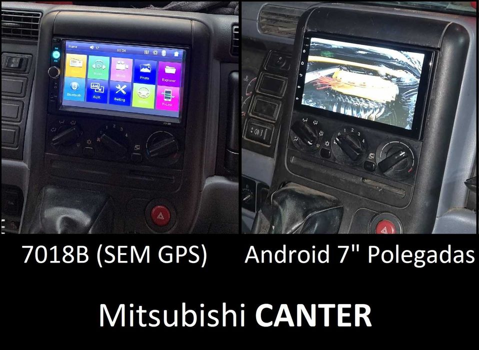 Rádio 2DIN • Nissan CABSTAR Mitsubishi CANTER Toyota DYNA • Android