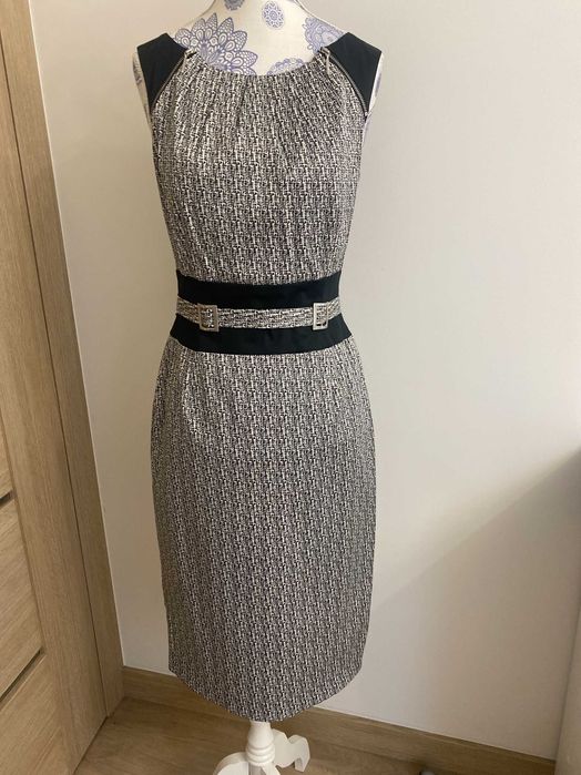 Czarno-biała sukienka SIMPLE XS