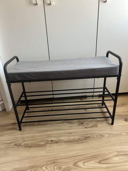 Metalowa ławka na buty siedziskiem / sedzisko | Styl Loft | Stan bdb