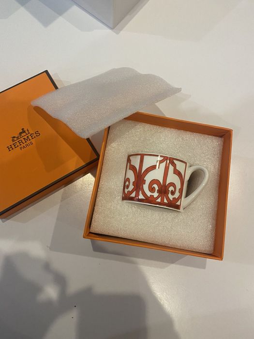 Комплект двійка hermes чашка та блюдечко